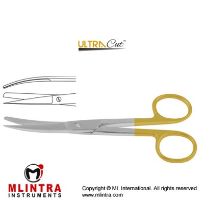 UltraCut™ TC Operating Scissor Curved - Sharp/Blunt Stainless Steel, 14.5 cm - 5 3/4"